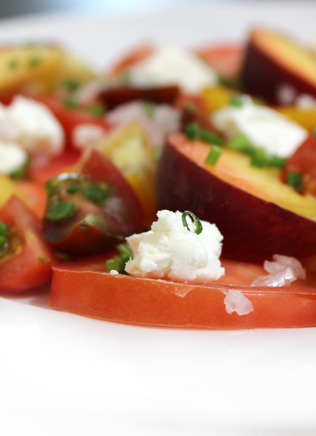 this month we re all about trying new things Try this: Tomato, Peach & Goats Cheese Salad, p.