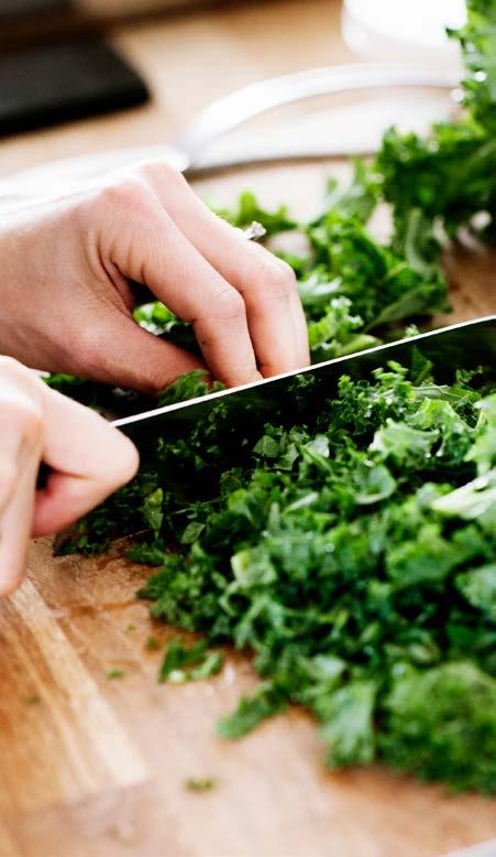 Raw Kale Salad With Root Vegetables 2 (12-ounce) bunches kale, stems removed, leaves cut into thin strips 2 tablespoons olive oil or nut oil 1 tablespoon apple cider vinegar 1 teaspoon sea salt 1