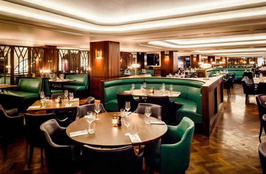 5A AIR STREET W1J 0AD Hawksmoor Air Street is Located in an Art Deco room overlooking Regent Street, the menu is equally-weighted between British steak and seafood.