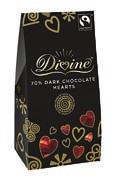 Packaged Confections Divine Chocolate, Inc 1029611 1032899 1029612 1029611 Milk Chocolate Hearts Box CS 12 3.