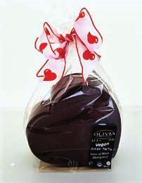 1033028 Raw 76% Dark Chocolate Heart Cello Bag CS 8