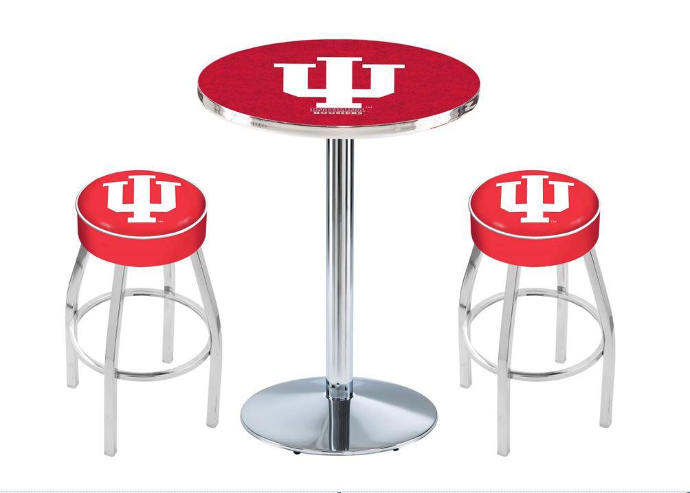 IU Pub Table & 2 Stools Made for the ultimate Indiana University fan, impress your buddies with this knockout from Holland Bar Stool.