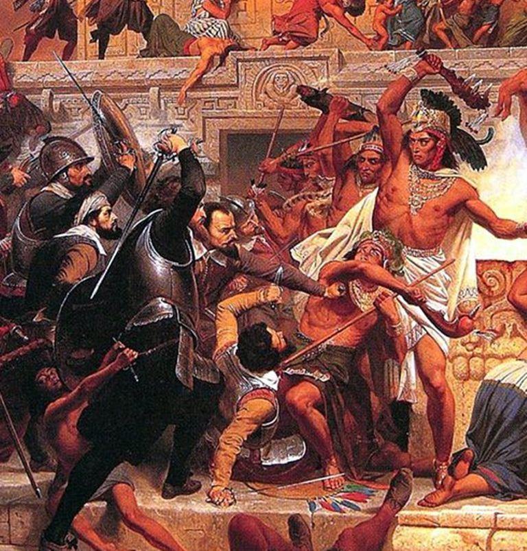 The Aztecs hesitated to attack at first