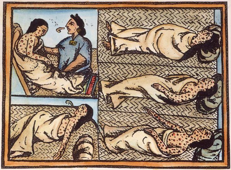 Many Indians died from European diseases, such as smallpox, measles, and influenza Some