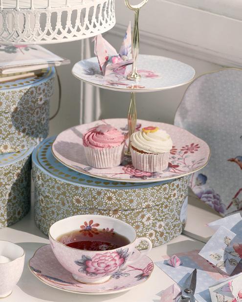 Cuckoo The Cuckoo pattern adds a touch of romance and whimsy to the quintessentially English ritual of teatime.
