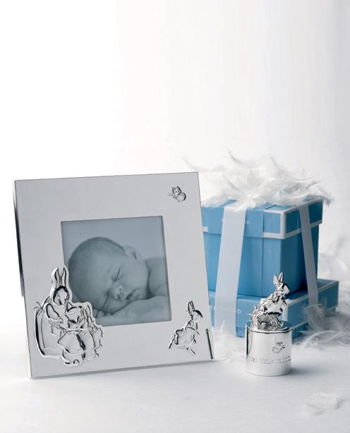 Peter Rabbit Silver The new Peter Rabbit Silver collection provides beautifully sculpted pieces presented as perfect gifts for new arrivals and Christenings and for little loved ones to