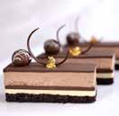 Chocolate Glaçage CHOCOLATE TRUFFLE MINI WAVE SUPC # 4587560 layered with