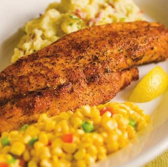 BLACKENED FRESH FISH OF THE DAY *FRESH FISH OF THE DAY MARKET PRICE Fillet of hand cut fresh fish, grilled or blackened, served with choice of any two signature sides.