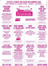 Coupons: Consider using a coupon strip, handed out at main ticket area for the