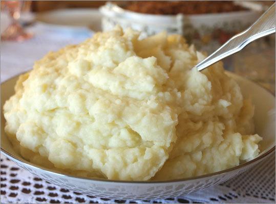 Instead of piling on a full cup of mashed potatoes on your plate,