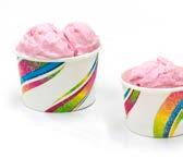 ICE CREAM CUPS Food grade paper board for those ice cold drinks, milk shakes and smoothies, sorbets and ice creams.