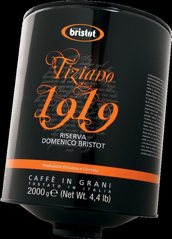 TIZIANO 1919 riserva domenico bristot TIZIANO qualita superiore Tiziano 1919 Riserva Domenico Bristot is an exclusive, unrivalled coffee which, thanks to its innovative packaging, ages in a