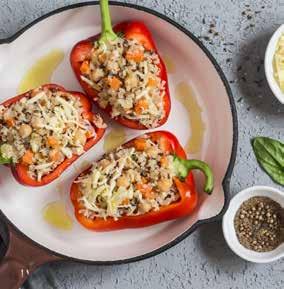 quinoa stuffed capsicums PREPARATION TIME: 25 MINUTES COOKING TIME: 0-5 MINUTES.