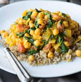 vegetarian tikka masala with chickpeas PREPARATION TIME: 5 MINUTES COOKING TIME: 25 MINUTES 350g brown rice.