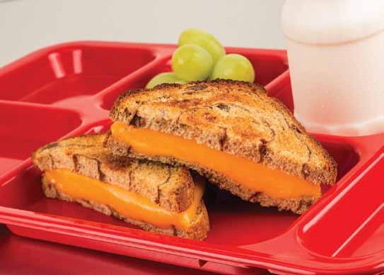 CINNAMON RAISIN Grilled Cheese Butter, melted 6 oz 12 oz 1. For 50 servings, prepare three sheet pans. Brush approximately 1 Tbsp of melted butter on each pan. 2. Place 20 slices of bread on each pan.