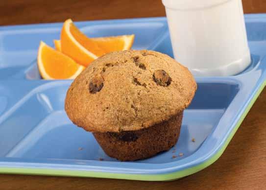 WHOLE-GRAIN Banana Chocolate Chip Muffin Bananas, ripe, mashed 1 lb 12 oz 3 lb 8 oz Milk, low-fat 1/2 cup 1 cup Oil, vegetable ¾ cup 1 1/2 cup Eggs, fresh, large 4 ea 8 ea Vanilla 1 Tbsp 2 Tbsp
