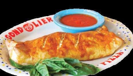 Strombolis Homemade dough stuffed with your choice of toppings and mozzarella cheese, baked to perfection and served with our homemade marinara sauce.