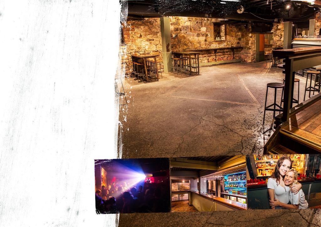 The Bunker True to its name The Bunker is a cool and rustic underground lair with historic stonework and exposed ceiling beams.