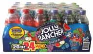 BEVERAGES Jolly Rancher Soda 24/20 oz., unit 42 9 Alkazone Water 12/700 ml., unit 60 7 29 Del Monte Pineapple Juice 12/46 OZ., unit 1.83 21 *Jumex 12/33.8 oz., unit 1.00 11 *Aqua Ball Flavored Water 15 ct.