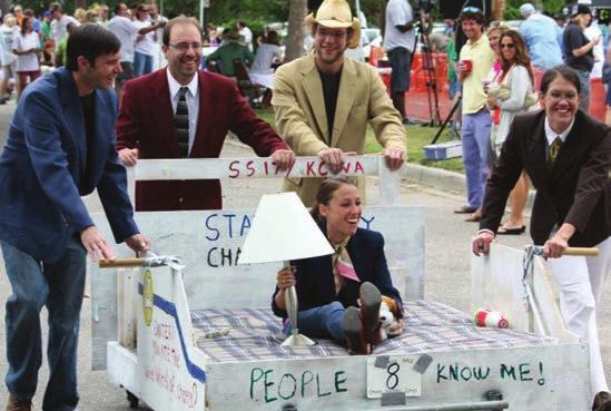 such as the Bed Race (pictured above) and the Cabooty Party.