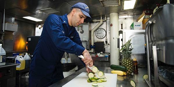 In Kodiak, Alaska, one food service specialist aboard the Coast Guard Cutter Alex Haley shared his experiences as he prepared his first Thanksgivings Day meal for the crew.