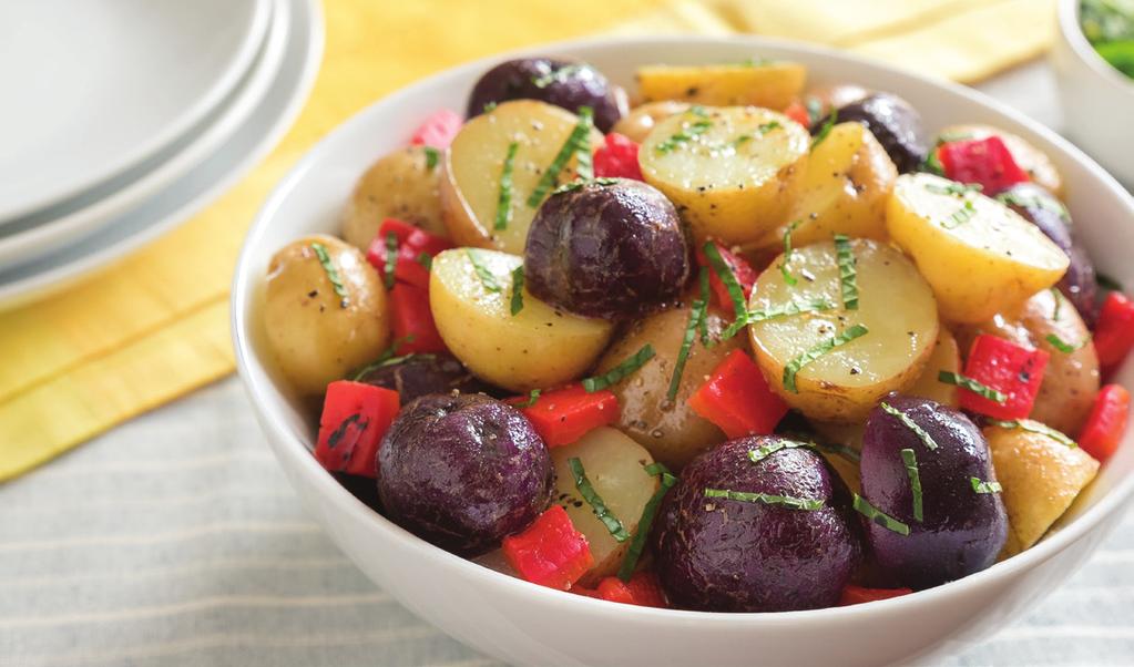 Red, White and Blue Potato Salad Serves 4. Prep time: 30 minutes active; 40 minutes total.