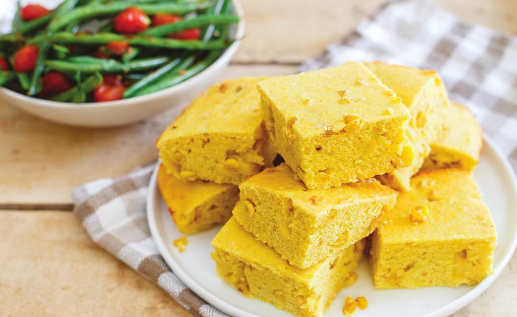 Roasted Sweet Corn Bread Makes 9 servings. Prep time: 20 minutes active; 40 minutes total.