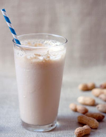 Peanut Nutter Butter Shake 2 scoops whey protein 1 scoop casein 12 oz coconut milk or almond milk 1 tbsp