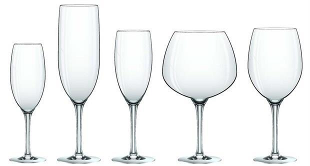 Wine glass choice There are many different sizes and types of wine glass specific for use with certain wine varieties, however we suggest that 2-3 types should be sufficient.