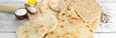 This thicker flatbread is traditionally served hot and can be used for dipping, scooping, as a sandwich carrier or even as a pizza base. PRODUCT DESCRIPTION 052902 4" Mini Naan 1.5 oz.