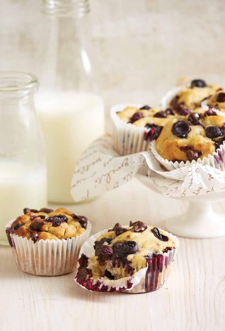 Banana, Blueberry and Choc-Chip Muffins Preparation 10 mins Cooking 25 mins Serves 12 As seen at the Cake Bake & Sweets Show 2 cups self-raising flour 1/2 cup EQUAL Spoonful 2 very ripe large