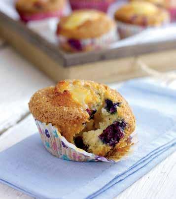 BerryWorld Lemon and Blueberry Muffins These delicious tangy blueberry muffins have a crunchy topping are just bursting with blueberries and lemon curd, best served warm and fresh from the oven.
