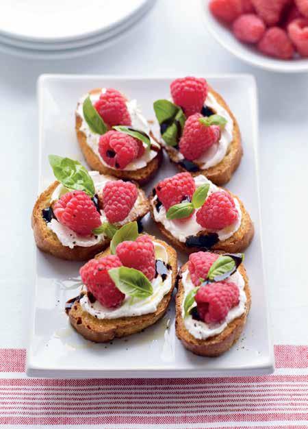 BerryWorld Raspberry Goat s Cheese Crostini The creamy goat s cheese perfectly complements the tangy raspberries, and the sweet balsamic finishes these off perfectly.