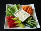 CRUDITES Dips: 150mls cream cheese Chopped herbs 100mls mayonnaise 25g 
