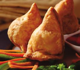 A thin, crisp fried wafer made from ground lentils. Vegetable Samosa $2.85 Vegetables stuffed in triangular shaped thin pastry and deep fried. Bhel Poori $3.