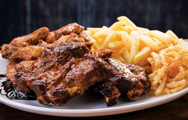 SPUR S FAMOUS BEEF RIBS Succulent beef spare ribs with your 400g ~ 139.90 choice of BBQ, Masala or peri-peri basting. 600g ~ 174.90 SPUR GRILLS LAMB CHOPS (when available) 169.