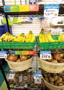 3 Store Display Produce display Attractive displays will help increase sales and reduce food waste. Place produce, like bananas, at register to sell faster. Keep produce fresh and baskets full.