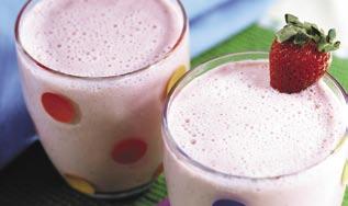 Tropical Smoothie Strawberry Shake A variety of flavors make up this refreshing drink. For a frothy shake, use frozen strawberries.