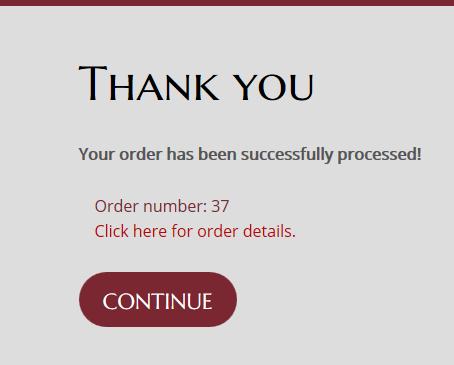 Ordering Process Customer will have the option to view order