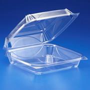 53270) CONTAINER, SLP19, LOAF/ POUND CLEAR HINGED, 3.5X7-7/8X3-3/8 (.
