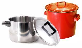 Use stainless steel, aluminum, glass or unchipped enamelware for heating For short term soaks and liming stoneware, stainless steel, glass, unchipped enamelware DO NOT use copper, brass, galvanized