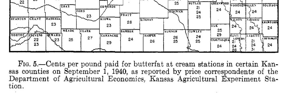 There were many instances of price differences of 2 to 4 cents within a single county or in adjoining counties.