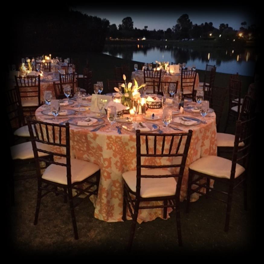 RECEPTION PACKAGE Includes: Champagne Toast House Linens Mirror with Votive Candle Centerpieces Dance Floor
