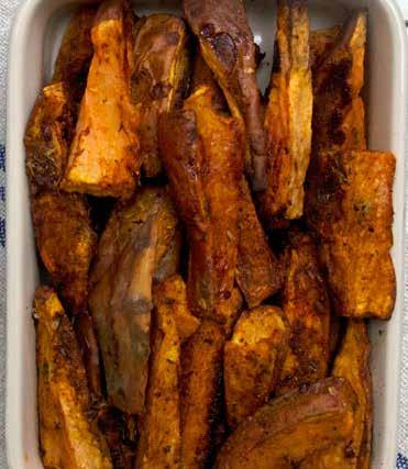 Cinammon Paprika Sweet Potato Wedges WildFit Summer 10 minutes prep, 1 hour cook 3 INGRED IEN T S 2 large sweet potatoes (the fatter the potato the better the wedges will be) 1 tablespoon of cinnamon