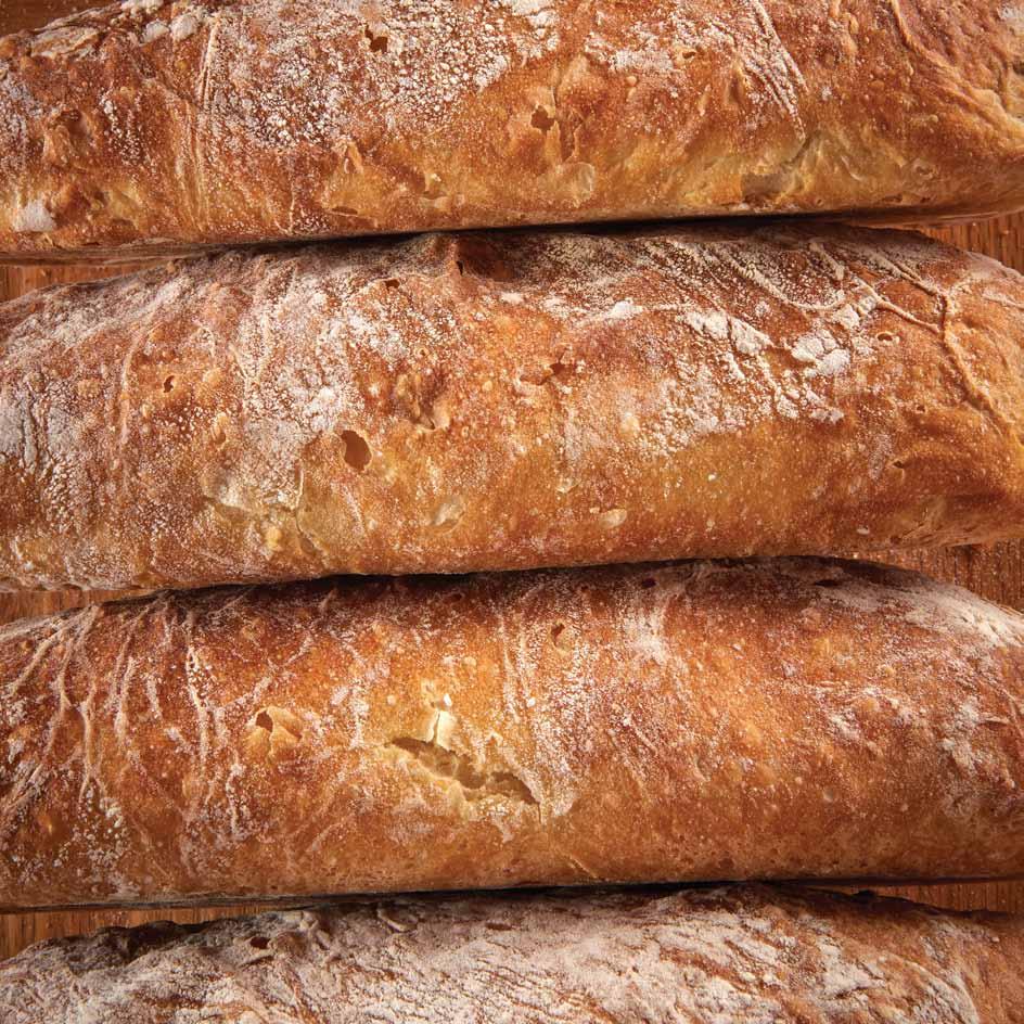 Ciabatta loaf 450g Ciabatta 450g loaf Made using artisanal processes Long fermentation time Shaped by hand Made with stoneground flour Baked in a stone oven No dinner table would be complete without