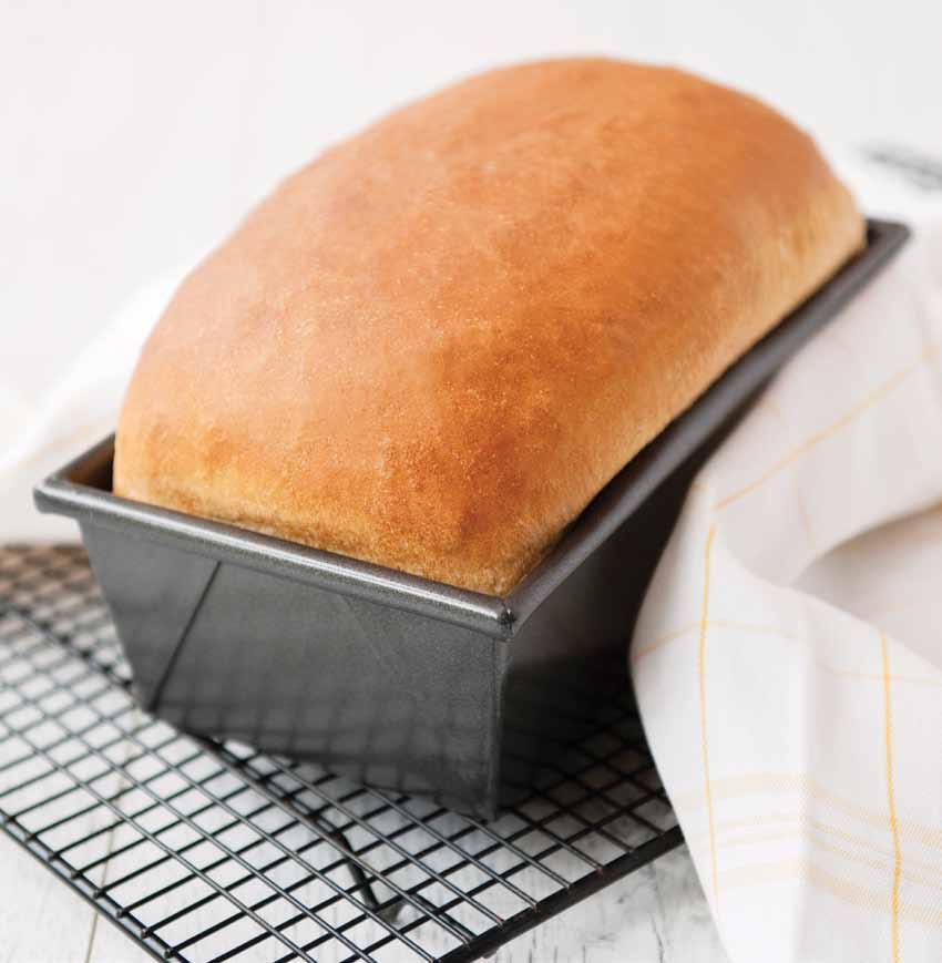 prep ¹ 30 minutes plus 1½ hours proving Bake ¹ 35 minutes Oven 190 C (fan)/210 C/425 F/Gas Mark 7 A straightforward white loaf is up first, and probably the best place to start if you re new to bread