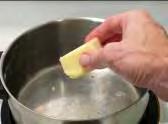 6. When the timer sounds, check the potatoes for