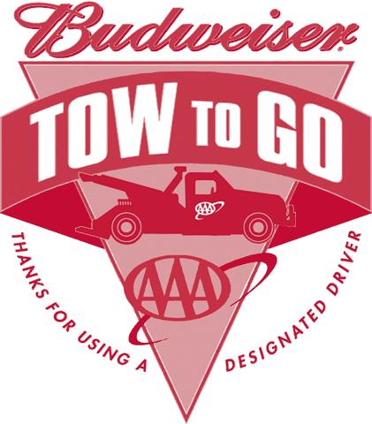 TOW TO GO: 1-800-AAA-HELP If you ve had too much to drink, don t take a chance behind the wheel. Let Tow To Go take you and your vehicle home at no cost to you.