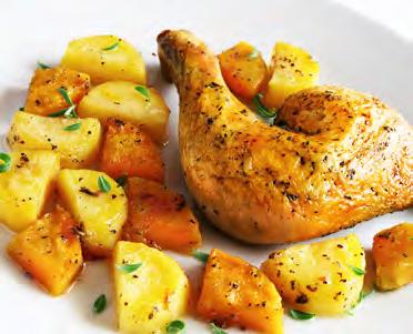APPROX. 120 MINS ROASTED CHICKEN U VEGETABLES EACH SERVE GIVES: 1 1 3+ 1.5 1.