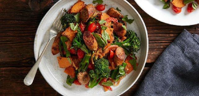 SAUSAGE and broccoli STIR FRY serves: 2 - Prep: 10 mins.
